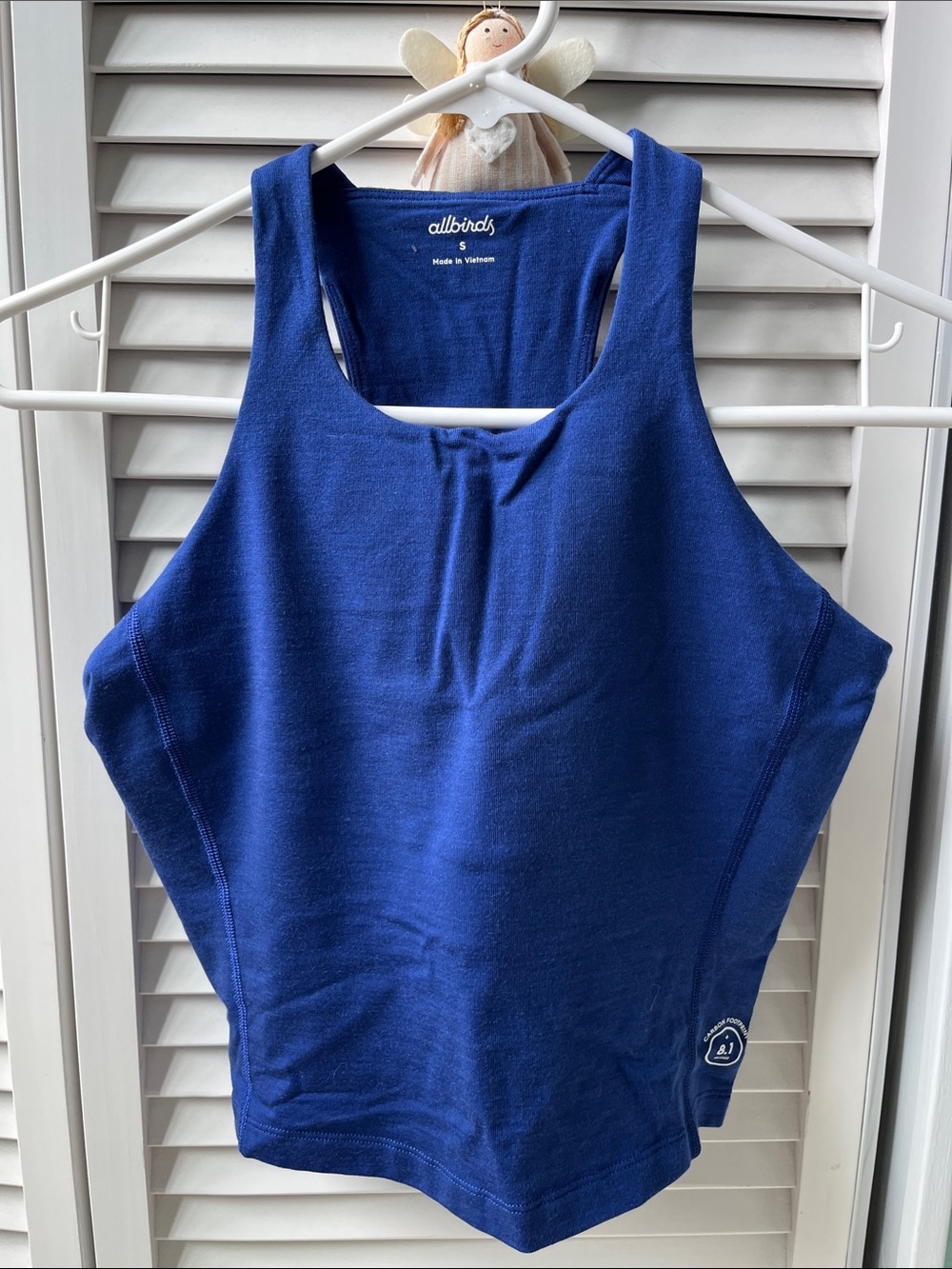 NWOT Women's Deep Royal Blue Racerback Tank with built in bra, size Small
